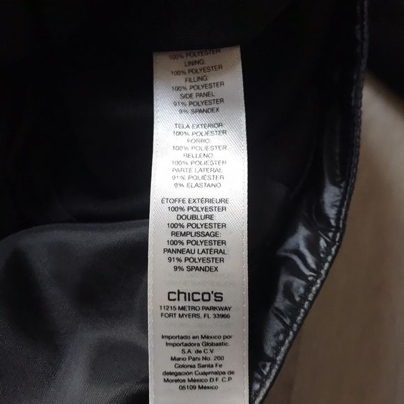 Chico’s Sz 0 Small Chevron Quilted Utility Moto Jacket Stretch Side Gold Buttons - Picture 3 of 7